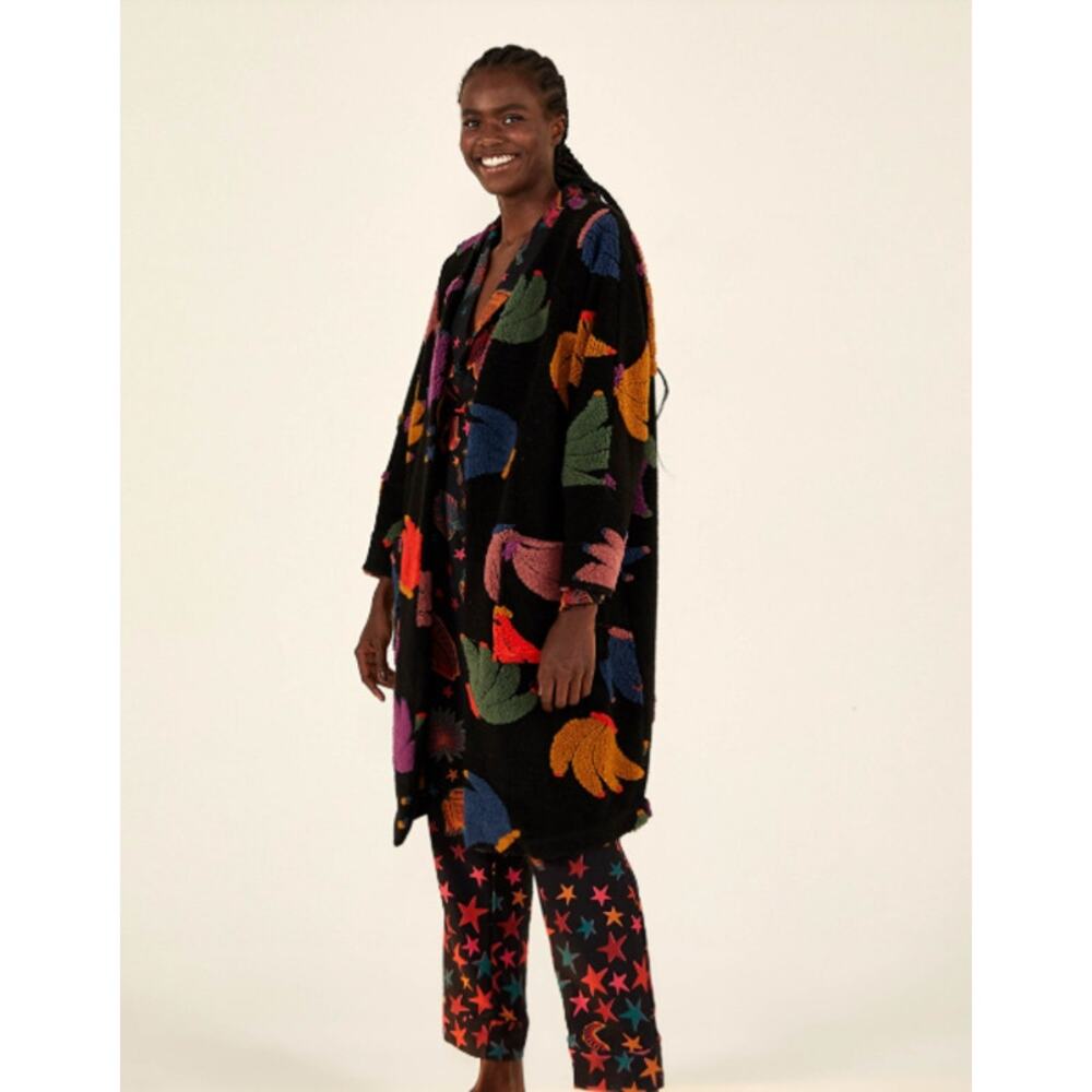 Farm Rio Banangola Fleece Cardigan (Size Medium) - Picture 2 of 12